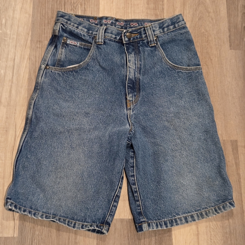 Vtg Y2K PACO Jeans Denim Shorts Boys Sz 16 Wide Baggy